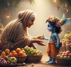 Lord Krishna And Fruit Seller